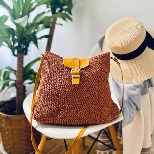 Handmade Bag|Hand knitted bag |shoulder bag|Summer bag|Wicker Bag | Crossbody